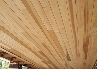 Cedar ceiling by eddy's Timber Flooring, Sydney